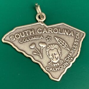 .925 South Carolina State Sterling Silver Jewelry Charm #south #Charleston